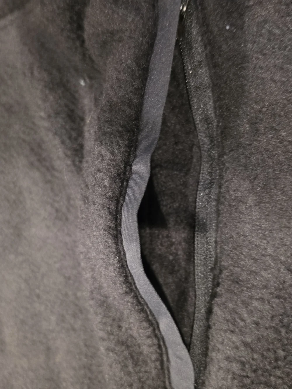 Eddie Bauer Black Quilted-Panel Fleece Jacket, M